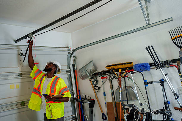 Professional Garage Door Maintenance technician working in Penhook, VA